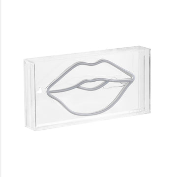 Lips Contemporary Glam Acrylic Box USB Operated LED Neon Light - JONATHAN Y